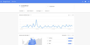 Screenshot Google Trends Keyword Recherche kostenlos