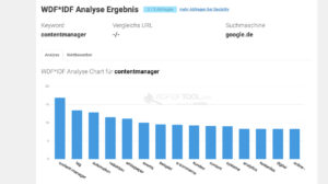 Screenshot WDF IDF Tool Keyword Recherche kostenlos