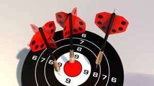 Blog Konzept Blog erstellen Zielscheibe Darts