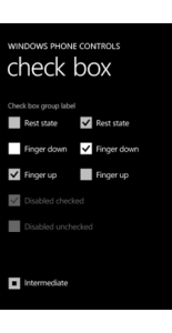 Vorgaben für Checkboxen unter Windows Phone