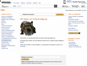 Fehlerseite Amazon
