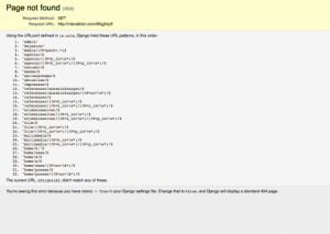Fehlermeldung Django