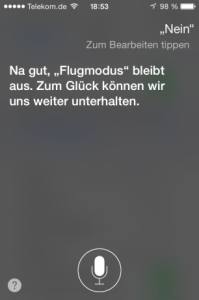 Siri Flugmodus