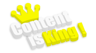 Schriftzug "Content is king"