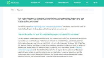 Whatsapp Facebook Datenschutz