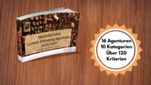 Handbuch als Grafik zum Vergleich Content Marketing Agenturen