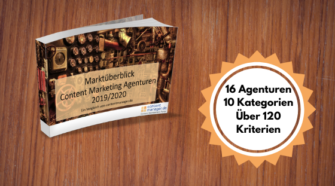 Handbuch als Grafik zum Vergleich Content Marketing Agenturen