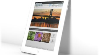 Tablet mit Bilddatenbanken