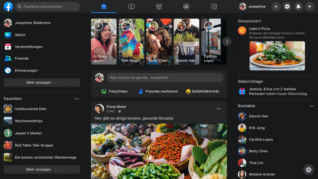 Neuer Dark Mode für Facebook