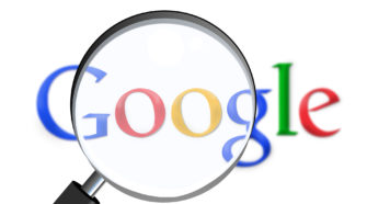 Spam Link Update Google Core Update Google Logo mit Lupe