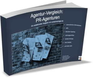 PR Agenturen E Cover Marktüberblick contentmanager.de