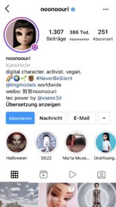 Instagram Profil von Noonnoouri