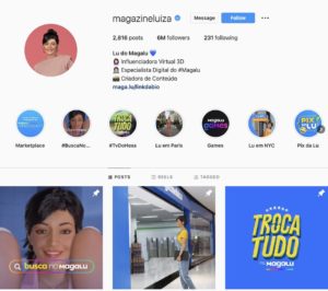 virtuelle influencer magazineluiza