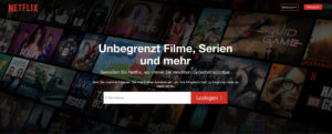 Screenshot Netflix Landingpage Call to Action Beispiele