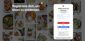 Screenshot Pinterest Landingpage Call to Action Beispiele