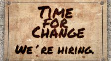Recruiting 4.0 Schild Time for Change We're hiring