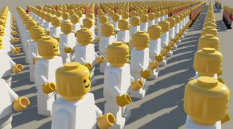 Umfragetools Online-Umfragen Lego Männchen Menschenmenge