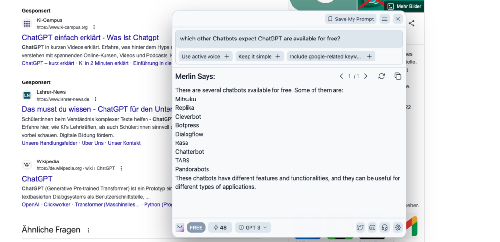 ChatGPT Browser Extensions – Merlin 