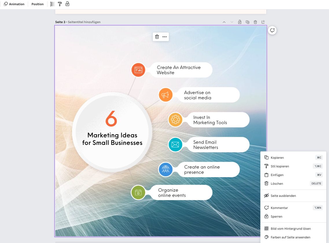 Canva Pro Funktion: Hintergrund entfernen