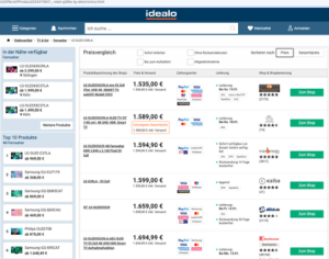 idealo Preisvergleich-Portal