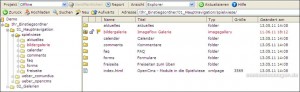 OpenCms Benutzeroberfläche
